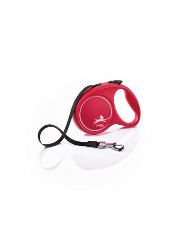 Lesa retractabila, cu banda - Flexi Fun - M - Rosu