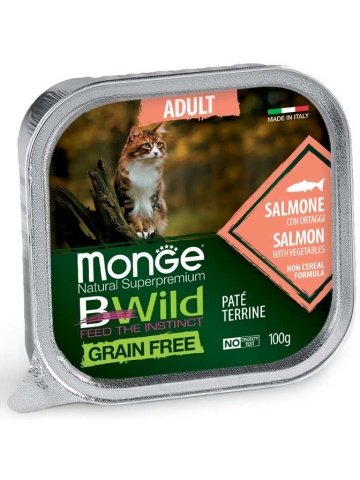 Monge BWild Pate Cat - Hrana umeda super-premium - Somon - 100g