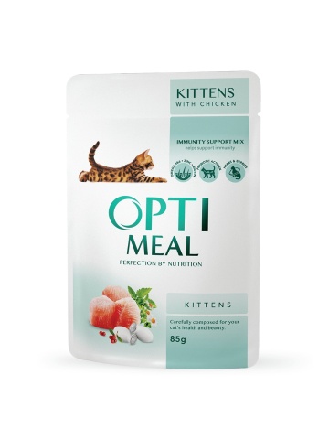 Optimeal Kitten - Hrana umeda super-premium - Pui - 85g