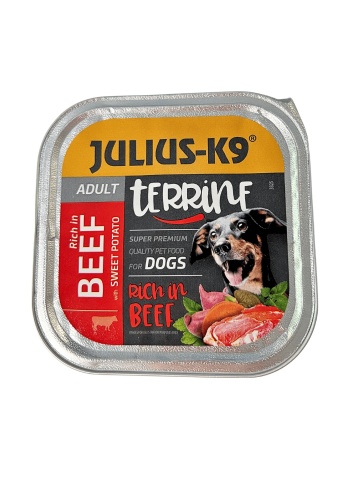 Julius K9 Dog - Terina cu vita si cartofi dulci - 150g