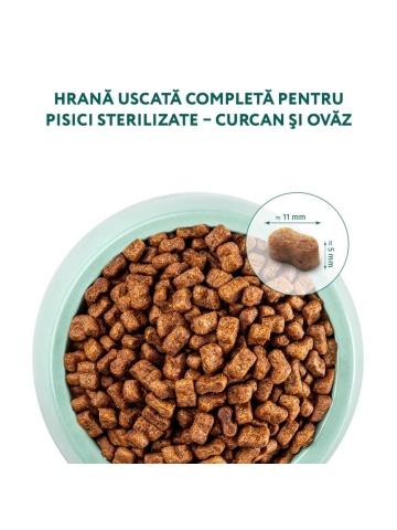 Optimeal Cat Sterilised - Hrana uscata super-premium - Curcan si Ovaz - 1.5kg - Img 3