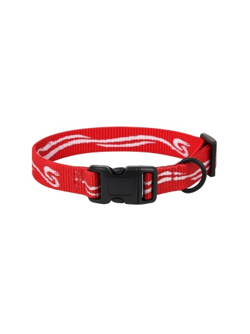 Zgarda nylon - rosu, bej - 4cmx44-71cm