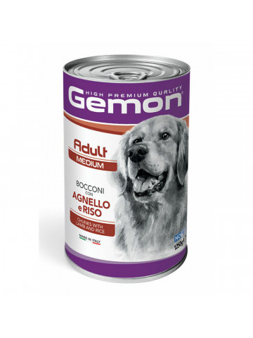 Gemon Chunks Adult Mediu - Hrana umeda completa - Miel si Orez - 1250g
