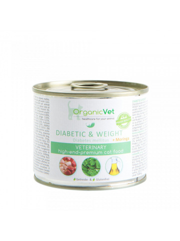 OrganicVet Feline - Veterinary - Diabet zaharat si probleme de greutate - 200g