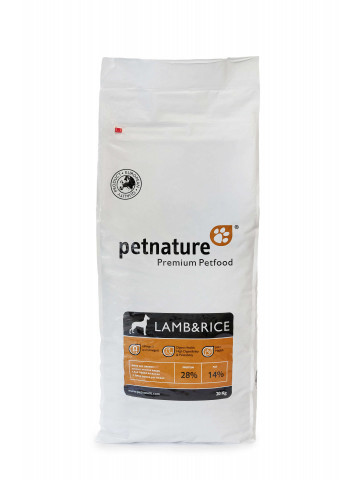 Petnature Lamb & Rice - Hrana uscata premium - 20kg