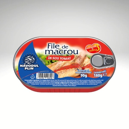NAVODUL FILE MACROU IN SOS TOMAT 180GR (15/BAX)