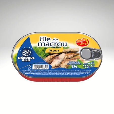 NAVODUL FILE MACROU IN ULEI 170GR (15/BAX)