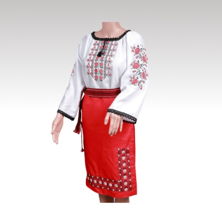 COSTUM TRADITIONAL FEMEI ROSU