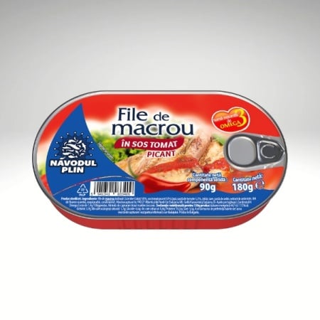 NAVODUL FILE MACROU IN SOS TOMAT PICANT 180GR (15/BAX)