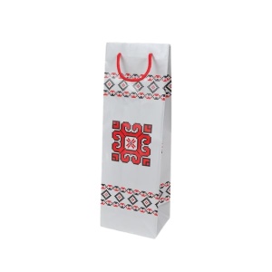 SACOSA CADOU STICLA 32X12CM MOTIV TRADITIONAL ALB 12/SET