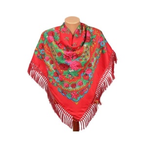 BATIC TIP ESARFA 100X100CM ROSU