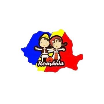 MAGNET FRIGIDER LEMN – ROMÂNIA 9X7 CM, 12 BUC/SET