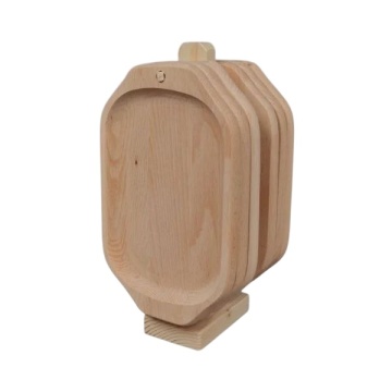 SET 6 FARFURII LEMN CU SUPORT 23X14CM