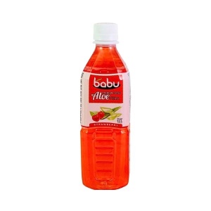 BABU ALOE VERA 500ML STRAWBERRY (24)