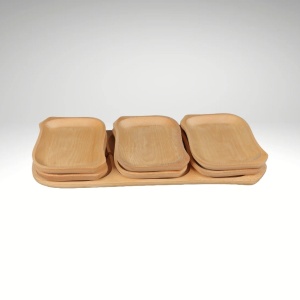 SET PLATOURI DIN LEMN 6+1 (56X23, 24X18 CM)