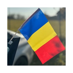STEAG DE MASINA CU SUPORT PLASTIC - ROMÂNIA 45x30cm 10/SET