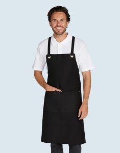 Sort PROVENCE - Crossover Eyelets Bib Apron with Pocket - 56 Ron