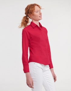 Ladies' LS Fitted Poplin Shirt - Img 2