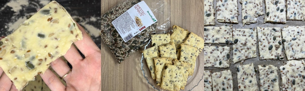 Crackers cu semințe