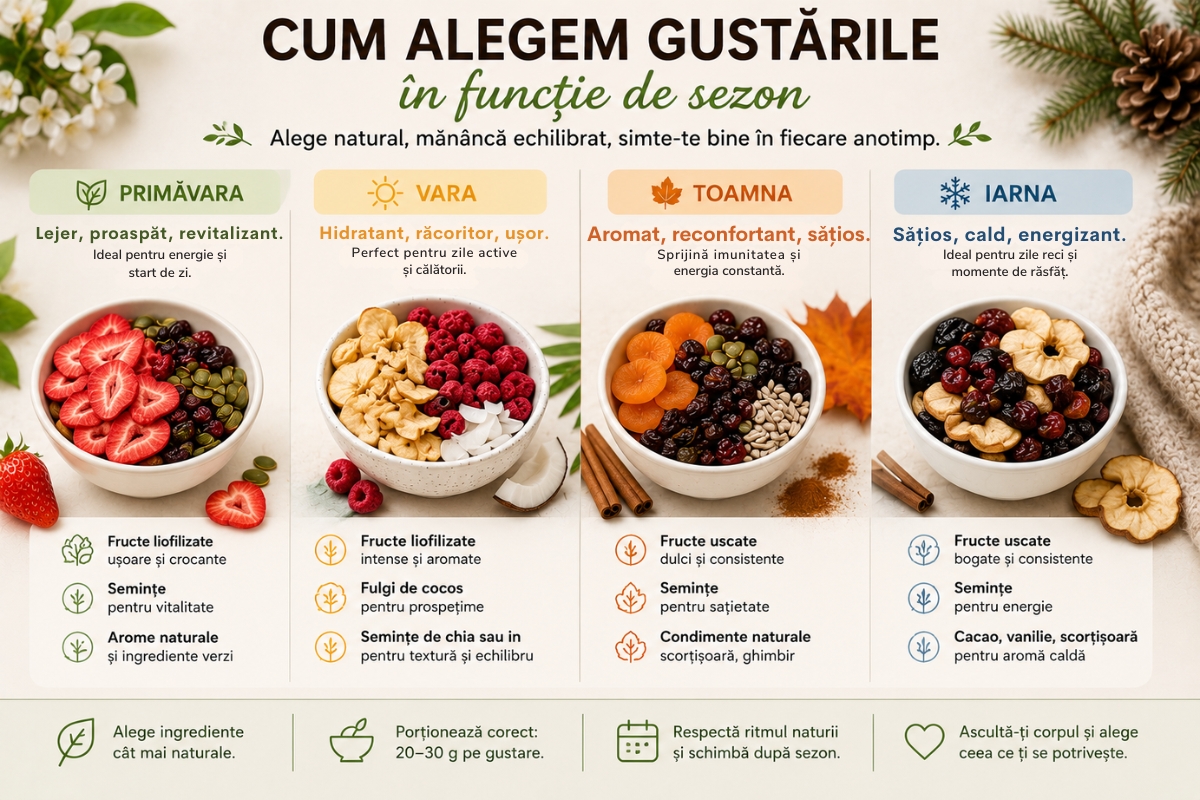 Cum alegem gustările în funcție de sezon