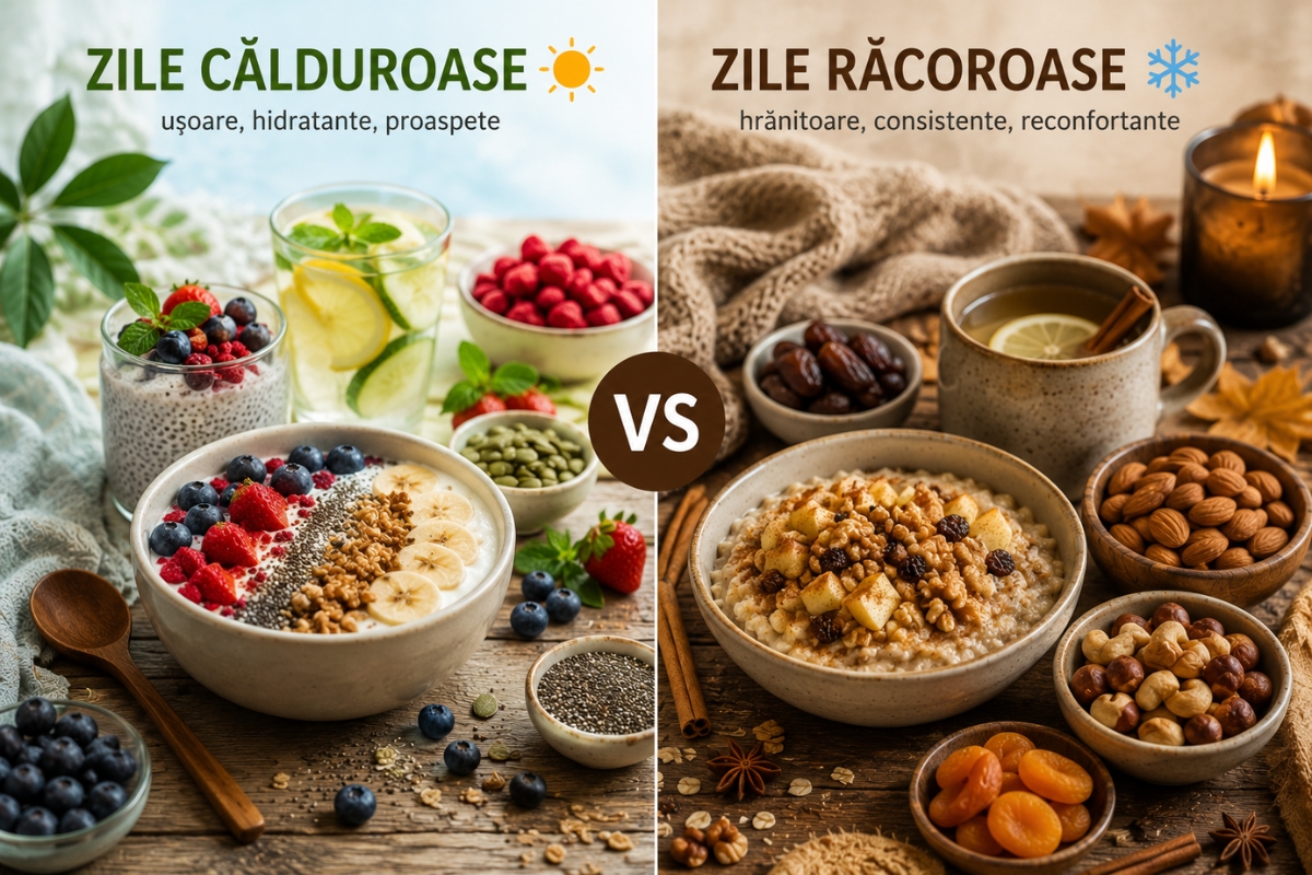 Alimente potrivite pentru zilele călduroase vs. zilele răcoroase