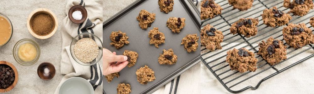 Biscuiți vegani cu fulgi de ovăz și stafide