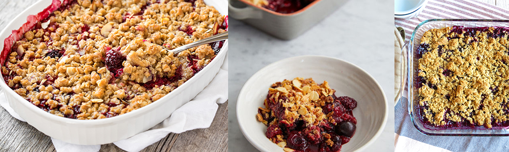 Crumble cu fructe de padure