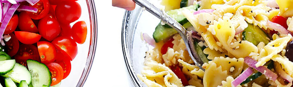 Salata mediteraneana cu paste