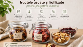 Cum păstrezi corect fructele uscate și liofilizate pentru prospețime maximă