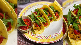 Pulled jackfruits tacos