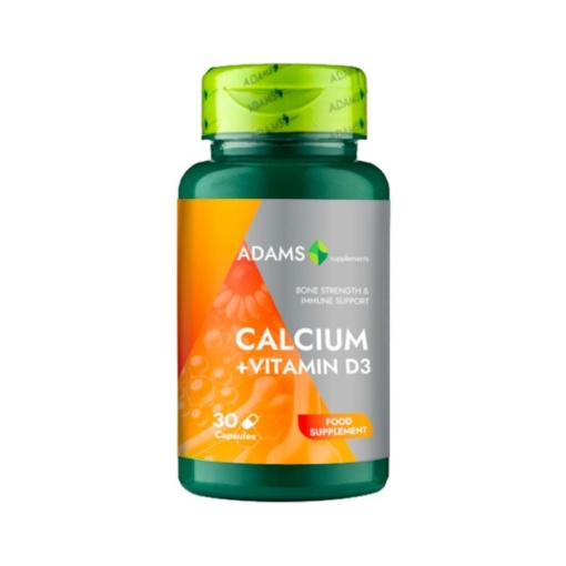 Calciu+D3 Adams Supplements - 30 capsule