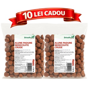 Alune padure nedecojite crude VRAC - 2 bucati x 500 g