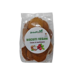 Biscuiti vegani cu cocos si merisoare (fara zahar) - 140 g