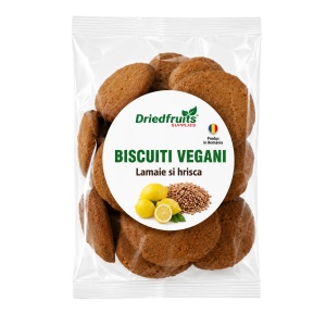 Biscuiti vegani cu lamaie si hrisca (fara zahar) - 140 g