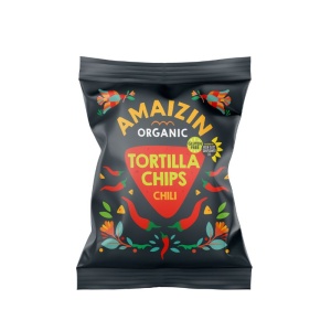 Chipsuri tortilla din porumb cu chilli (fara gluten) Amaizin BIO - 75 g