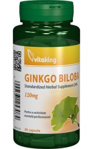 Extract de Ginkgo Biloba 120 mg cu absorbtie indelungata Vitaking - 60 capsule