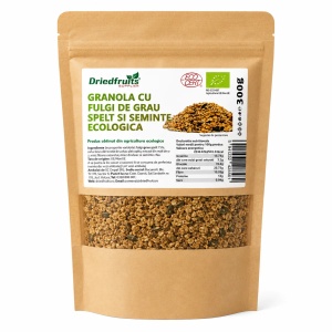 Granola cu fulgi de grau spelt si seminte BIO - 300 g