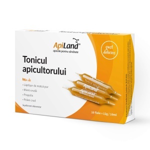 Tonicul apicultorului (10 fiole * 12 g) Apiland - 120 g - Img 1