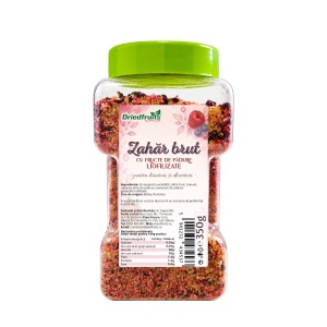 Zahar brut cu fructe de padure granulate liofilizate - 350 g
