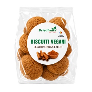 Biscuiti vegani cu scortisoara Ceylon (fara zahar) - 140 g