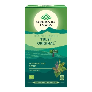 Ceai Tulsi (Busuioc Sfant) original (plicuri) (fara gluten) BIO Organic India - 45 g