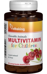 Multivitamina cu minerale pentru copii Vitaking - 90 comprimate masticabile