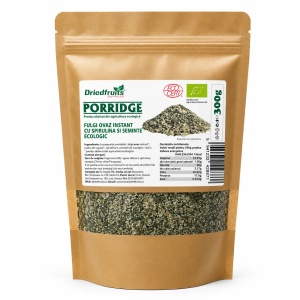 Porridge fulgi ovaz instant cu spirulina si seminte BIO - 300 g