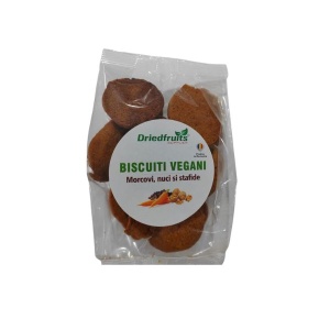 Biscuiti vegani cu morcovi, nuci si stafide (fara zahar) - 140 g