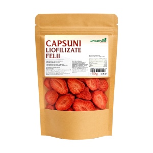 Capsuni liofilizate felii - 50 g