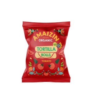 Chipsuri (rulou) tortilla cu rosii (fara gluten) Amaizin BIO - 100 g