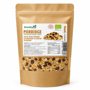 Porridge (fulgi ovaz instant) cu roscove si stafide BIO - 300 g