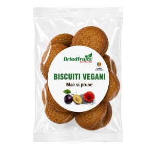 Biscuiti vegani cu mac si prune (fara zahar) - 140 g