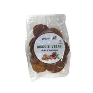 Biscuiti vegani cu nuca si merisoare (fara zahar) - 140 g