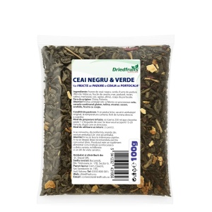 Ceai negru si verde cu fructe de padure si coaja de portocala - 100 g